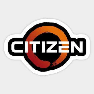 Citizen White Sticker